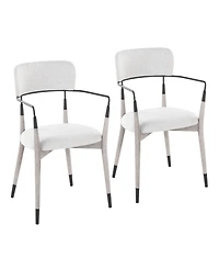 Lumisource Fabric Savannah Contemporary Dining Chair, Set of 2
