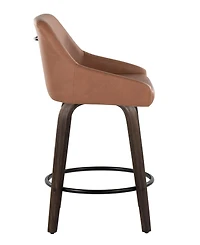 Lumisource Fabric Hannah Transitional Fixed-Height Counter Stool, Set of 2