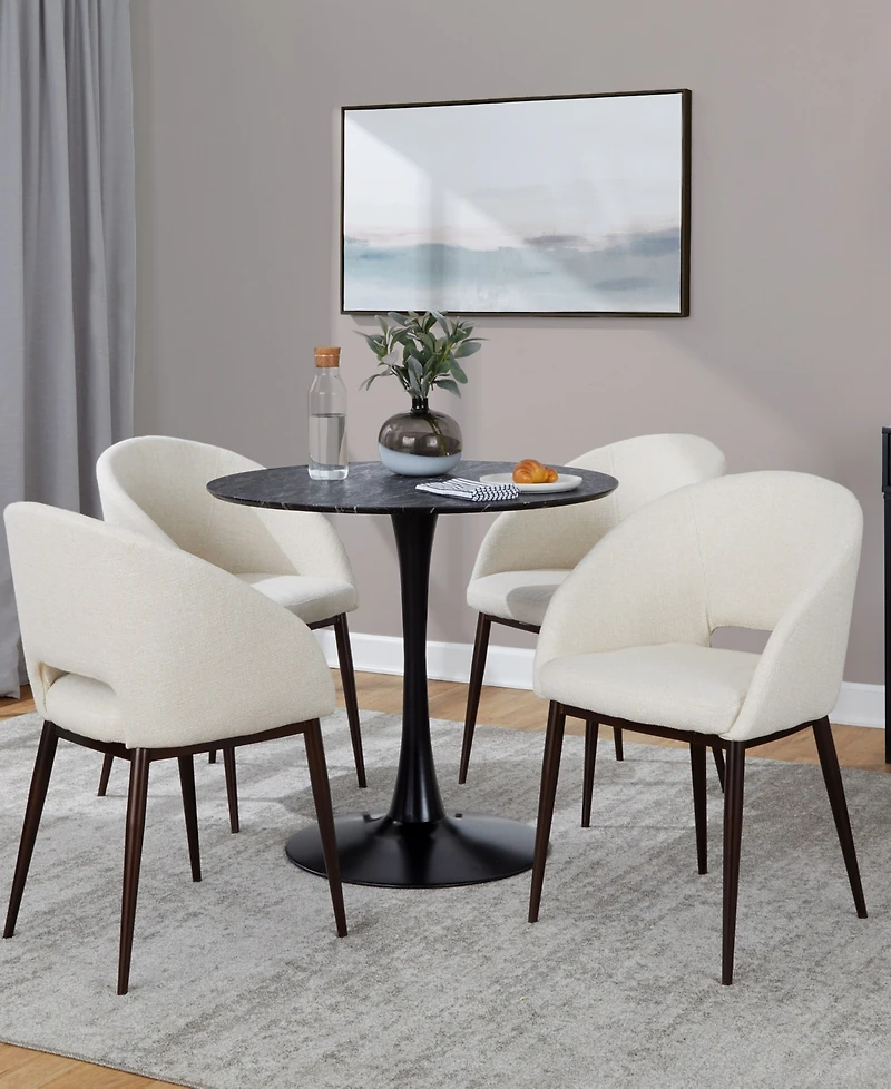 Lumisource 31" Fabric Renee Contemporary Dining Chair
