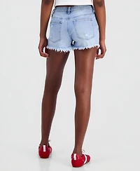 Madden Girl Juniors' Destructed Festival High Rise Denim Shorts