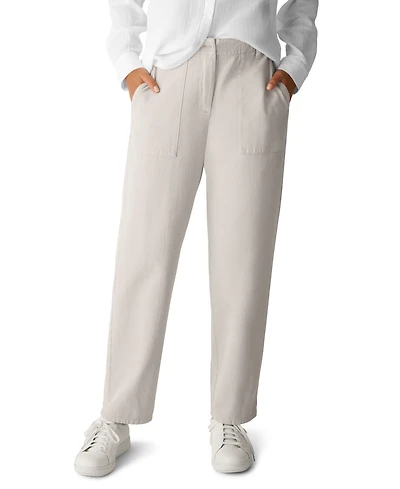 Eileen Fisher Women's Easy Tapered Zipper & Button Mid Rise Pants