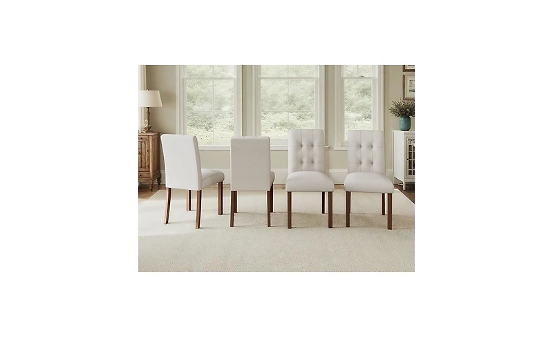 Streamdale Furniture Streamdale Modern Beige Dining Chairs - Set of 4