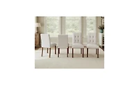 Streamdale Furniture Streamdale Modern Beige Dining Chairs - Set of 4