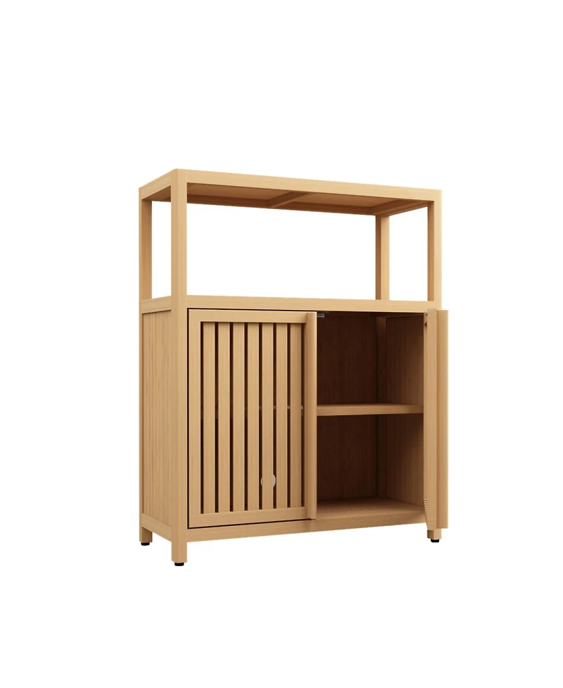 Streamdale Furniture Bamboo Cabinet Floor Storage for Bathroom, Living Room