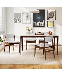 Gymax Modern Padded Dining Chairs Set of w/Padded Seat Tilt Backrest for Dining Room