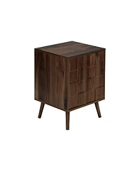 Lovmor Accent Table, End, Side Table, Small, Storage, Lamp, Walnut Laminate, Modern