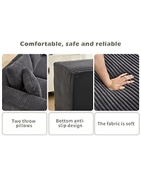 Boyel Living Modular Sectional Sofa Couches L-Shape Couch 3 Seat Memory Foam Couches, Cloud with Right Chaise.