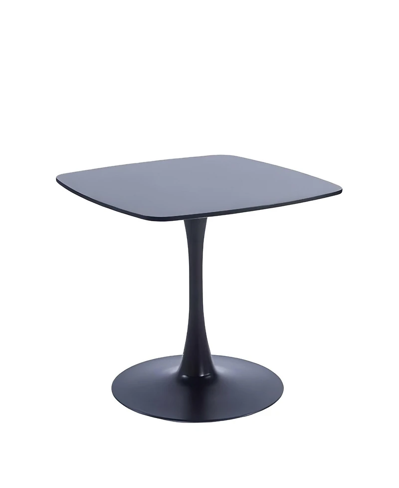 Boyel Living 24 Inch Square Dining Table for 2-4 Person, Modern Small with Sturdy Metal Pedestal Base