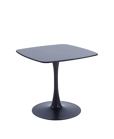 Boyel Living 24 Inch Square Dining Table for 2-4 Person, Modern Small with Sturdy Metal Pedestal Base