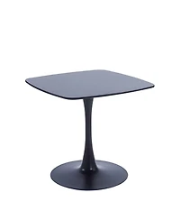 Boyel Living 24 Inch Square Dining Table for 2-4 Person, Modern Small with Sturdy Metal Pedestal Base