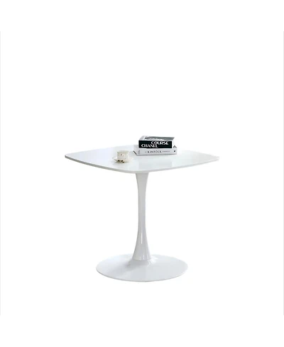 Boyel Living 24 Inch Square Dining Table for 2-4 Person, Modern Small Dining Table with Sturdy Metal Pedestal Base