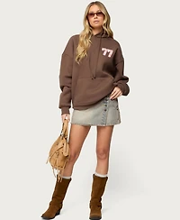 Edikted Women's Leopard 77 Oversized Hoodie