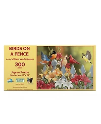 SunsOut Birds on a Fence 300 piece Jigsaw Puzzle for Adults