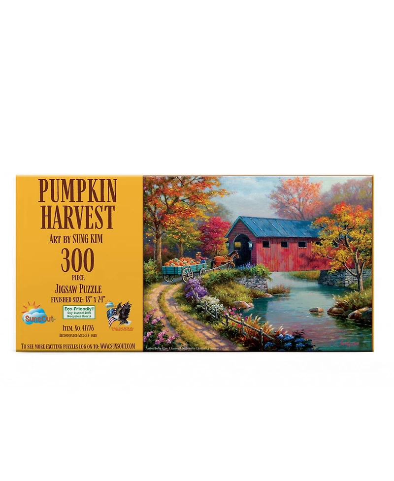 SunsOut Pumpkin Harvest 300 piece Jigsaw Puzzle for Adults Halloween