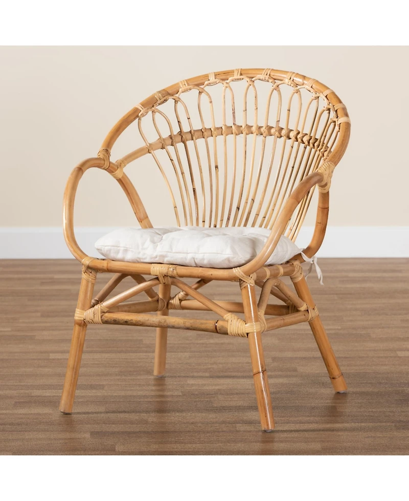 Furniture Benicia 23" Rattan Bohemian Dining Chair