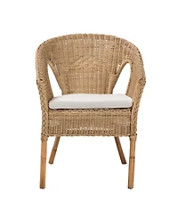 Furniture Abbey 22.8" Rattan Bohemian Dining Chair