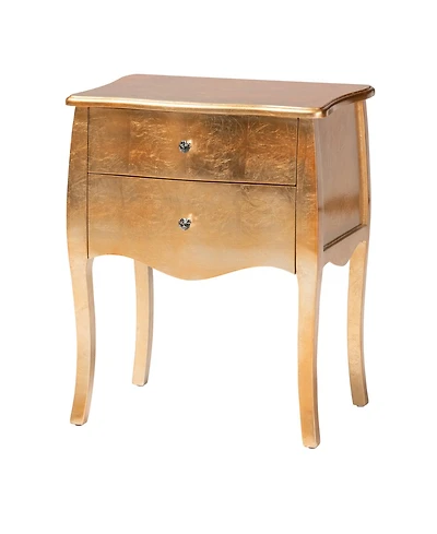Furniture Patrice 22.8" Wood 2-Drawer End Table