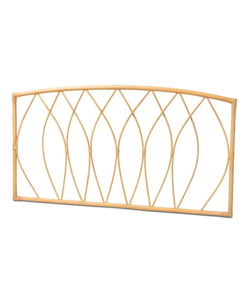 Furniture Halia 2" Rattan Bohemian Queen Wall-mount Headboard