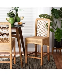 Furniture Moscow 20.5" Rattan Bohemian Counter Stool