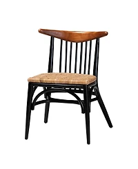 Furniture Parthenia 20.5" Rattan Mid-Century Dining Chair