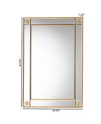 Boxton Studio Iara 28" Glass Glam and Luxe Accent Wall Mirror