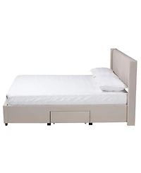 Boxton Studio Coronado 88.4" Fabric Mid-Century Queen Storage Platform Bed
