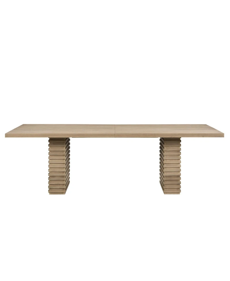 Streamdale Furniture Solid Wood Dining Table with Industrial Design