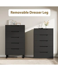 gaomon 50.5" Tall, 5-Drawer Wooden Freestanding Design, Versatile Storage, Removable Legs Dresser