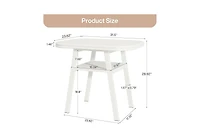 Tribesigns Dining Table for 2-4 People, 31.5 Inches Small Modern Kitchen Table with Storage Shelf, Dining Room
