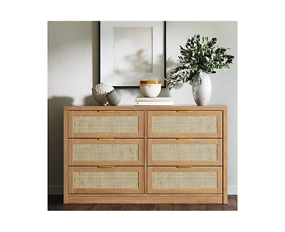 Gaomon 53" Rattan Dresser for Bedroom