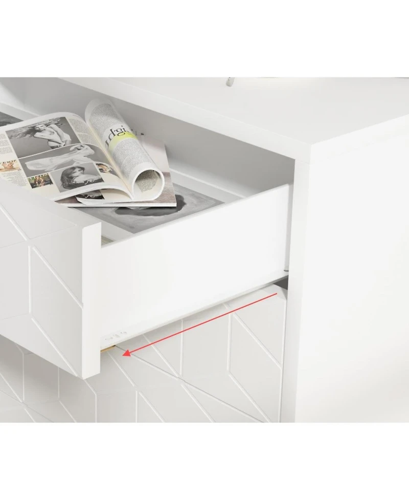 gaomon 4 Drawer Gold Metal Handles and Sturdy Mdf Construction Modern Dresser