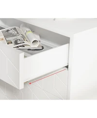 gaomon 4 Drawer Gold Metal Handles and Sturdy Mdf Construction Modern Dresser