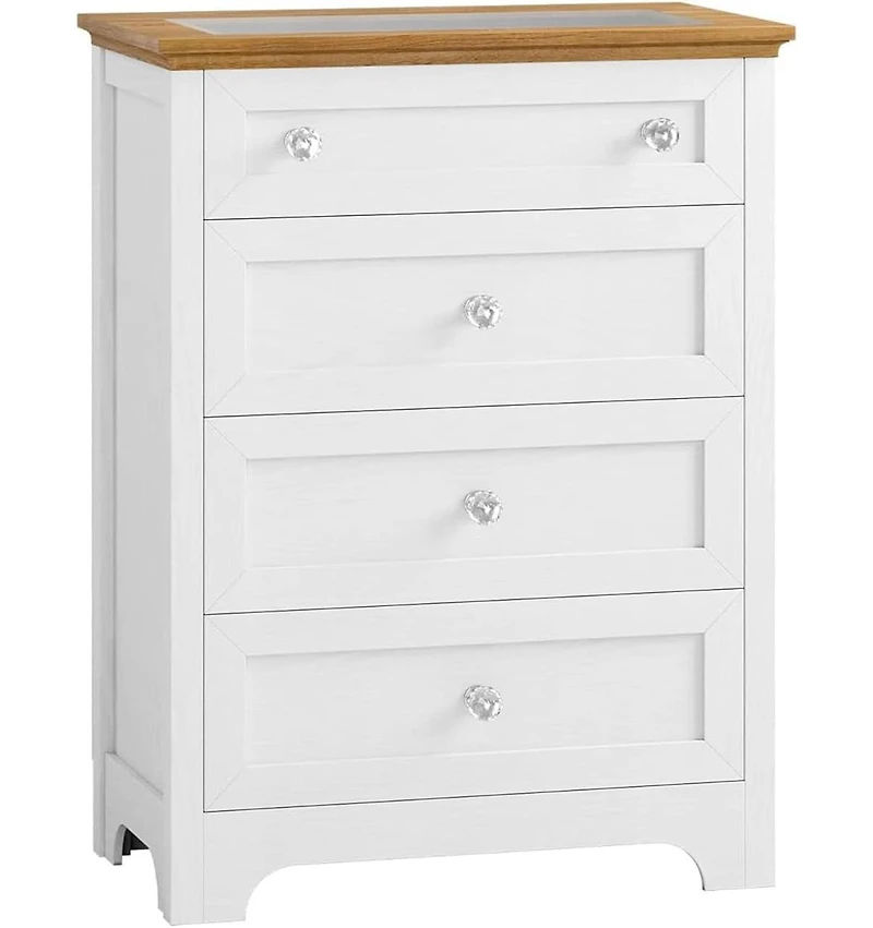 gaomon 4-Drawer Wood Rgb Led Light Bedroom Dresser