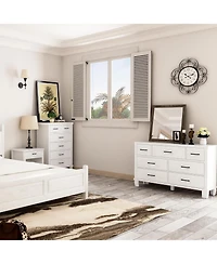 Gaomon Dresser for Bedroom with 7 Drawers, Wooden Storage Chest with Metal Handles, Modern Organizer Cabinet for Living Room, Closet, Entryway
