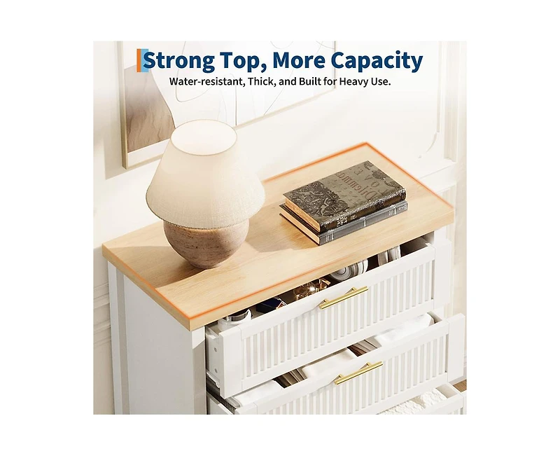 gaomon Fluted Dresser for Bedroom