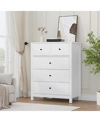 gaomon 5 Drawer Dresser for Bedroom, Modern Tall Organizer with Storage Drawers