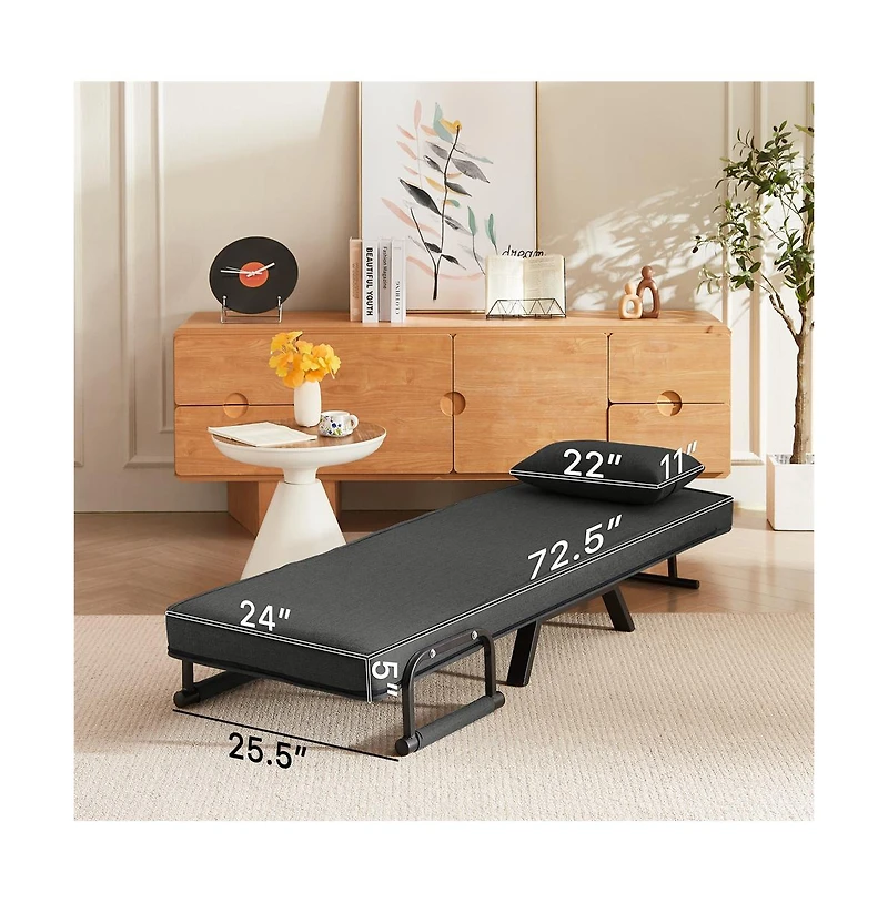 Cesicia Convertible Sofa for Adults Folding Futon Bed with Adjustable Backrest Small Spaces & Office