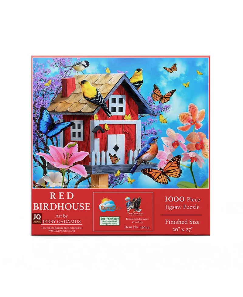 SunsOut Red Birdhouse 1000 piece Jigsaw Puzzle for Adults