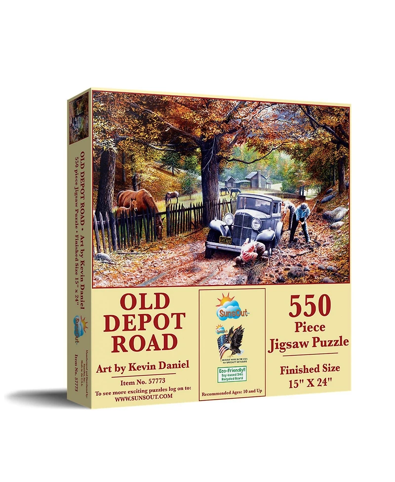 SunsOut Old Depot Road 550 piece Jigsaw Puzzle for Adults