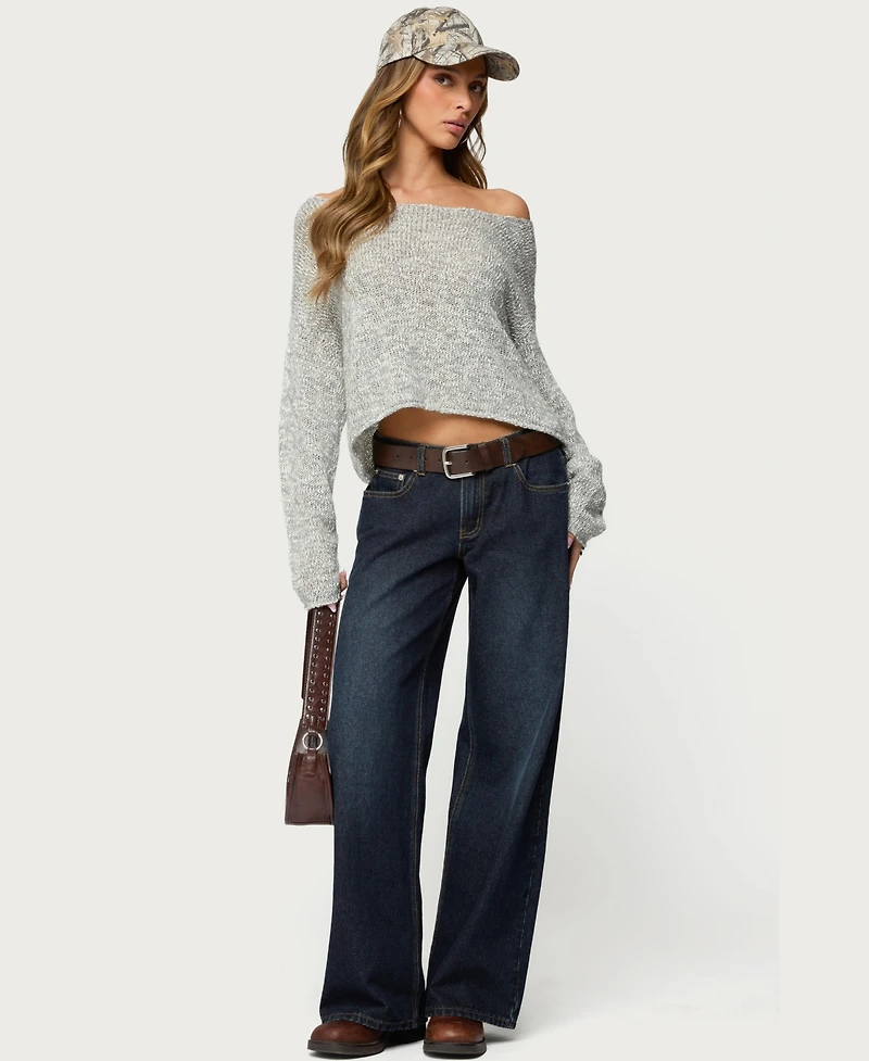 Edikted Women's Florentina Off Shoulder Sweater