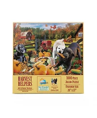 SunsOut Harvest Helpers 1000 piece Jigsaw Puzzle for Adults Thanksgiving