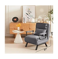 Cesicia Convertible Sofa for Adults Folding Futon Bed with Adjustable Backrest Small Spaces & Office