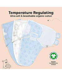 KeaBabies 3pk Soothe Baby Swaddle, Organic Swaddle Sleep Sacks, Newborn, Infant Sack