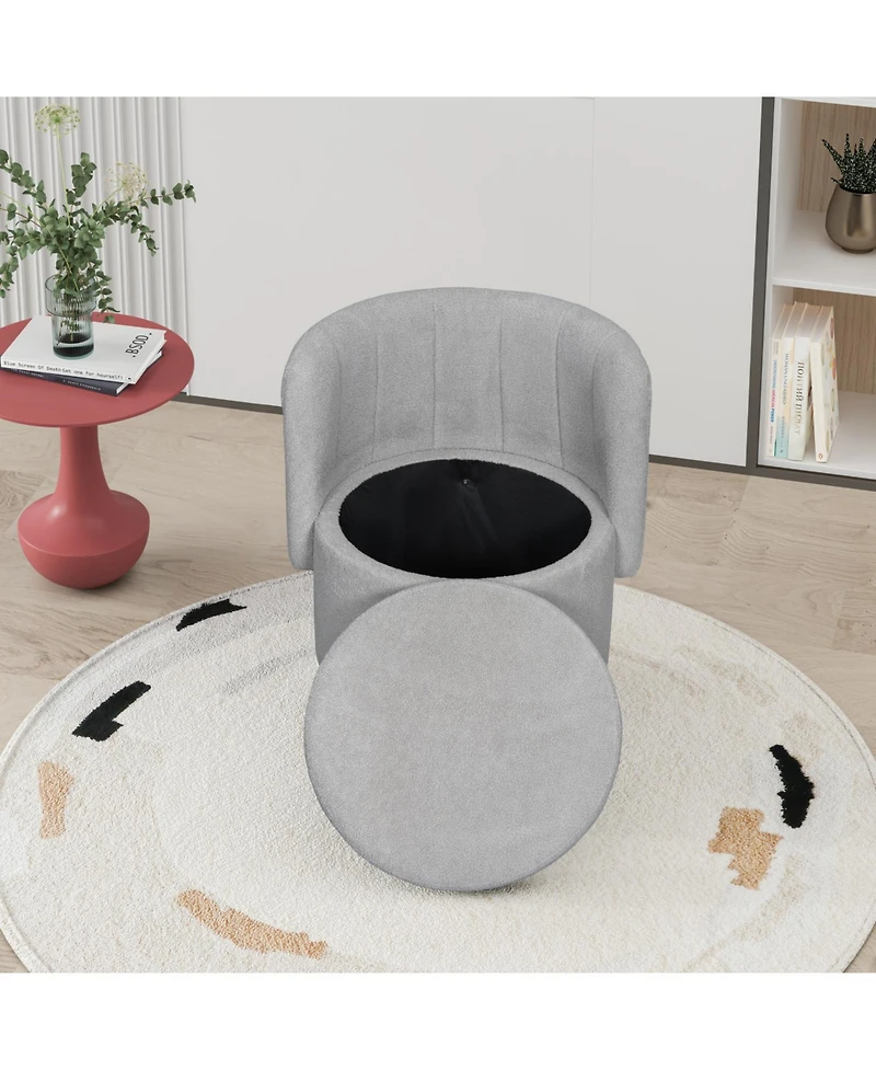 Streamdale Furniture Streamdale 360 Degree Swivel Back Sofa Chair With Storage Space