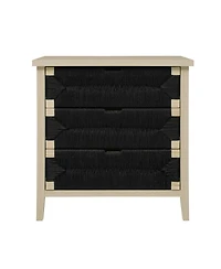 Streamdale Furniture Streamdale 3 Drawer Buffet Sideboard - Woven Rope Drawers