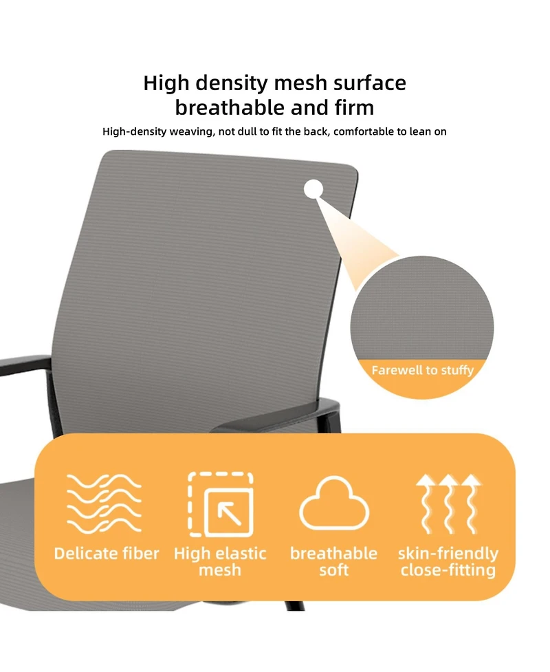 Streamdale Furniture Minimalist Modern Office Chair - Metal Frame Soft Home/Office