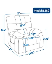 Streamdale Furniture Lift Recliner Heat Massage Dual Motor Infinite Position 350 Lbs