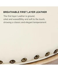 Streamdale Furniture + 26" Seat Height (1pc) + Leather + Wooden + Bar Stool