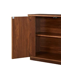 Streamdale Furniture Walnut Wave Pattern Sideboard/Tv Stand - 64"