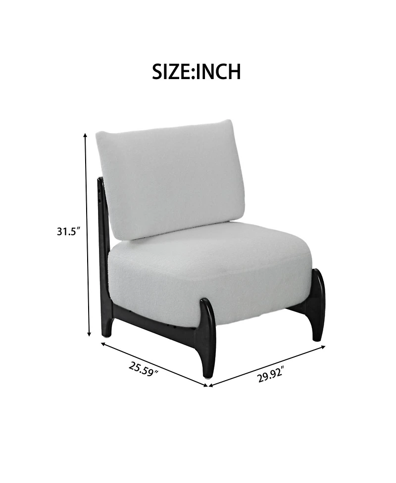 Streamdale Furniture + 1 Pc. + Solid Wood + Modern + Leisure Chair